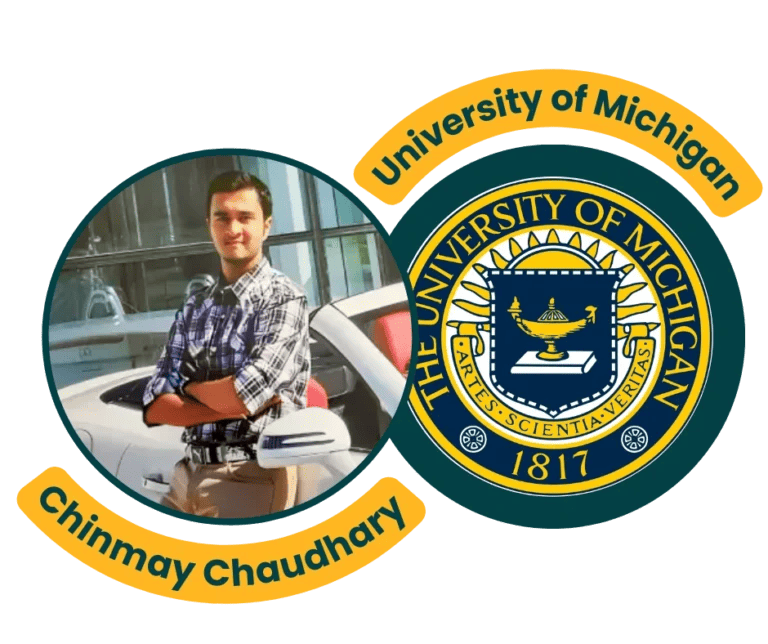 success story of an IMFS Student Chinmay Chaudhary got admission in University of Michigan